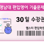 영남대 편입영어 기출문제 30일 수강권 Image